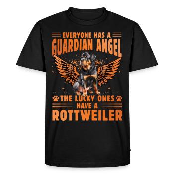 Ange gardien Rottweiler - T-shirt Premium bio Homme - noir - Devant - Nico (187cm)