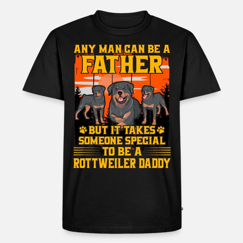Rottweiler Daddy - Männer Premium Bio T-Shirt - Schwarz
