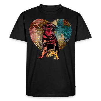 Rottweiler Rétro - T-shirt Premium bio Homme - noir - Devant - Nico (187cm)