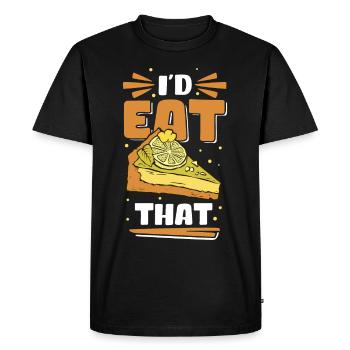 Gâteau à la tarte au citron vert Cadeau - T-shirt Premium bio Homme - noir - Devant - Nico (187cm)