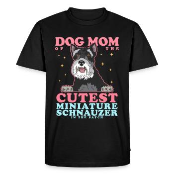 Maman Schnauzer miniature | Cadeau Schnauzer Chien - T-shirt Premium bio Homme - noir - Devant - Nico (187cm)