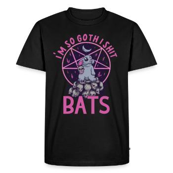 Satan Belzébuth Diable Gothique Pentagramme Mystique - T-shirt Premium bio Homme - noir - Devant - Nico (187cm)