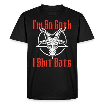Satan Belzébuth Diable Gothique Pentagramme Mystique - T-shirt Premium bio Homme - noir - Devant - Nico (187cm)