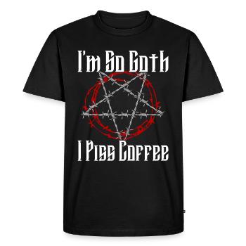 Satan Beelzebub Devil Gothic Pentagram Mystical - Men's Premium Organic T-Shirt - black - Front - Nico (187cm)
