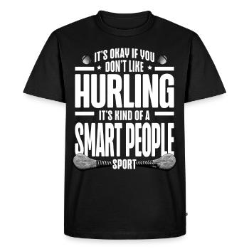 Équipe d’Irlande de hurling Équipe d’Irlande de hurling - T-shirt Premium bio Homme - noir - Devant - Nico (187cm)