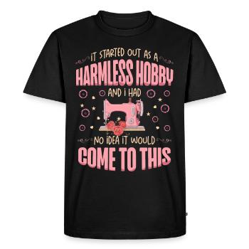 sewing, sewing, sewing, quilting, seamstress, sewing, sewing - Men's Premium Organic T-Shirt - black - Front - Nico (187cm)