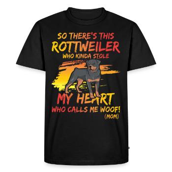 Maman Rottweiler - T-shirt Premium bio Homme - noir - Devant - Nico (187cm)
