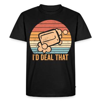 Fabricant de savon amusant - T-shirt Premium bio Homme - noir - Devant - Nico (187cm)