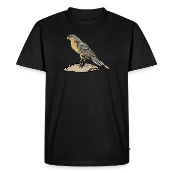 Épervier Oiseau I Motif d’oiseau de proie pour les ornithologues - T-shirt Premium bio Homme - noir - Devant - Nico (187cm)
