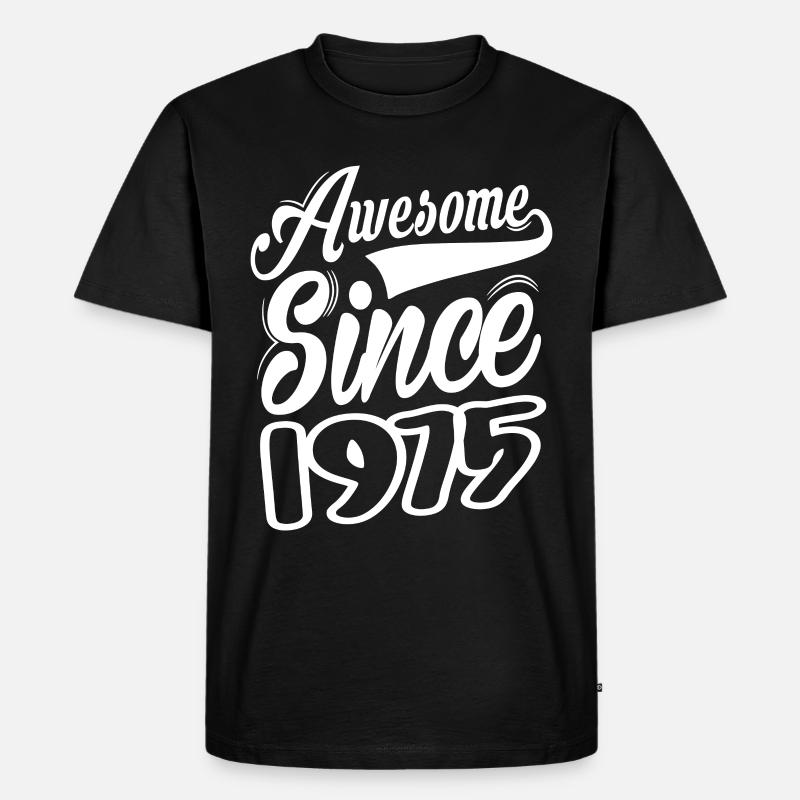 Awesome Since 1975 - Männer Premium Bio T-Shirt - Schwarz