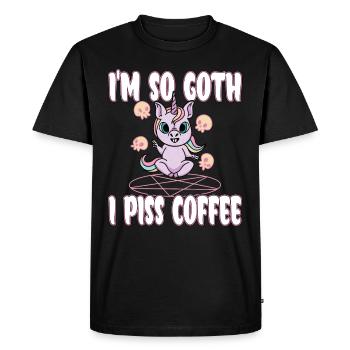 Satan Beelzebub Devil Gothic Pentagram Mystical - Men's Premium Organic T-Shirt - black - Front - Nico (187cm)