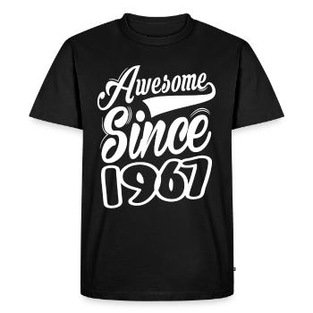 Awesome Since 1967 - Men's Premium Organic T-Shirt - black - Front - Nico (187cm)