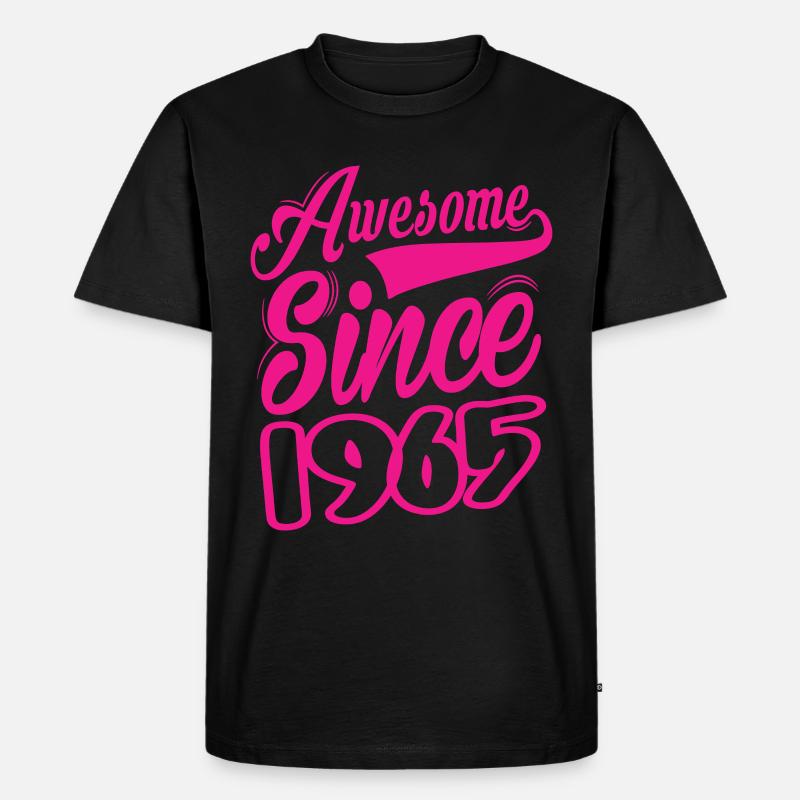 Awesome Since 1965 - Männer Premium Bio T-Shirt - Schwarz