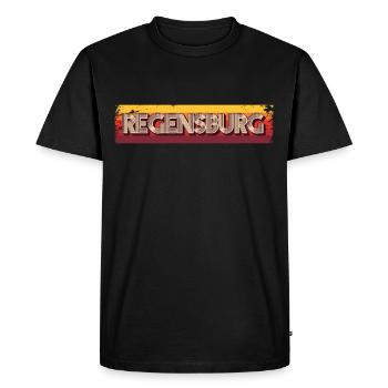Regensburgerin Regensburger Regensburg - T-shirt Premium bio Homme - noir - Devant - Nico (187cm)
