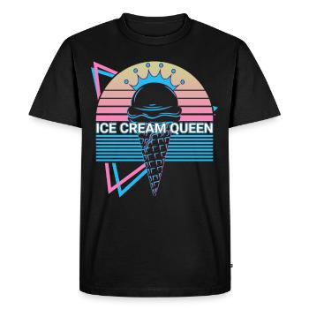 Crème glacée rétro - T-shirt Premium bio Homme - noir - Devant - Nico (187cm)