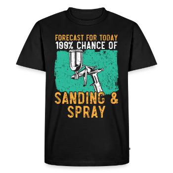 Je ne peux pas, j’ai des plans dans la cabine Karos - T-shirt Premium bio Homme - noir - Devant - Nico (187cm)