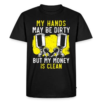 Je peindrais la voiture, je pulvériserais le peintre de voiture - T-shirt Premium bio Homme - noir - Devant - Nico (187cm)