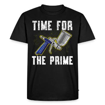 Il est temps pour Prime Car Painting Car Painter - T-shirt Premium bio Homme - noir - Devant - Nico (187cm)