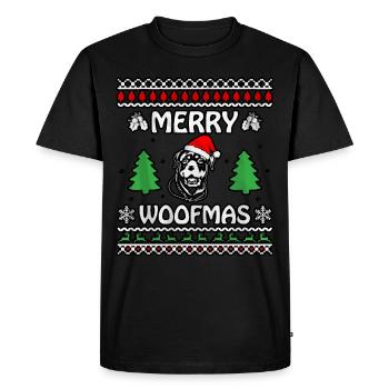 Joyeux woofmas Rottweiler - T-shirt Premium bio Homme - noir - Devant - Nico (187cm)
