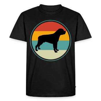 Rottweiler Rétro - T-shirt Premium bio Homme - noir - Devant - Nico (187cm)