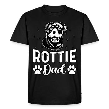 Papa Rottie - T-shirt Premium bio Homme - noir - Devant - Nico (187cm)