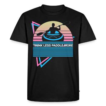 Funny Kayak Kayaking Retro - Men's Premium Organic T-Shirt - black - Front - Nico (187cm)