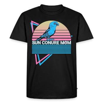Perruche Mama Perruche Rétro - T-shirt Premium bio Homme - noir - Devant - Nico (187cm)