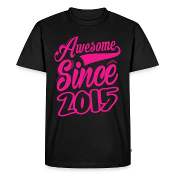Génial depuis 2015 - T-shirt Premium bio Homme - noir - Devant - Nico (187cm)
