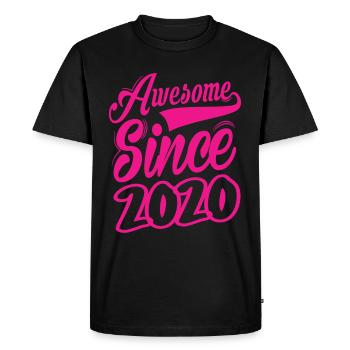 Génial depuis 2020 - T-shirt Premium bio Homme - noir - Devant - Nico (187cm)