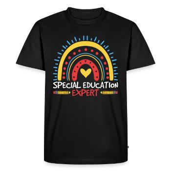 Expert en éducation spécialisée Enseignante en éducation spécialisée - T-shirt Premium bio Homme - noir - Devant - Nico (187cm)