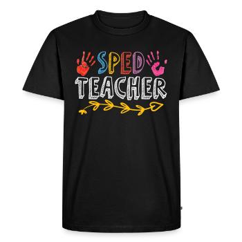 Enseignante en éducation spécialisée Profession d’éducateur spécialisé - T-shirt Premium bio Homme - noir - Devant - Nico (187cm)