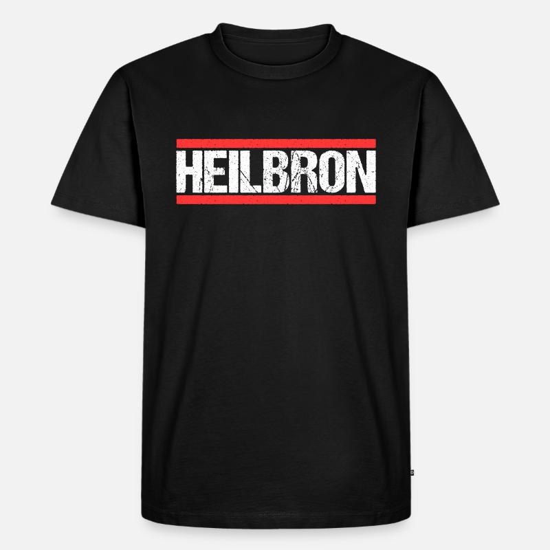 Heilbronnerin Heilbronner Heilbronn - Männer Premium Bio T-Shirt - Schwarz