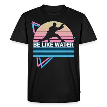 Kung Fu Rétro - T-shirt Premium bio Homme - noir - Devant - Nico (187cm)