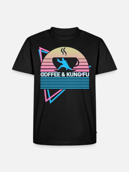Kung Fu Retro - Men's Premium Organic T-Shirt - black