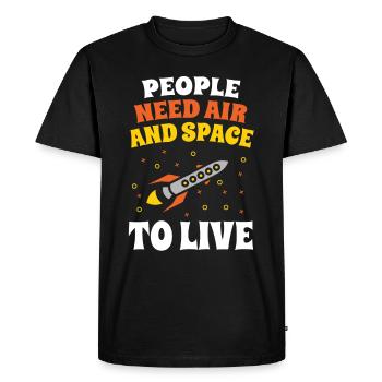 Aerospace Engineer People Need Air Space - Men's Premium Organic T-Shirt - black - Front - Nico (187cm)