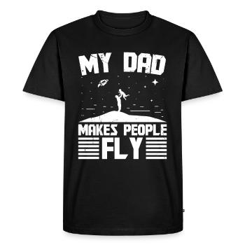 Aerospace Engineer Dad Makes People Fly Engineer - Men's Premium Organic T-Shirt - black - Front - Nico (187cm)