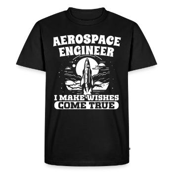 Aerospace Engineer Make Wishes Come True - Men's Premium Organic T-Shirt - black - Front - Nico (187cm)