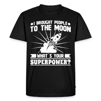 Aerospace Engineer Brought People To The Moon - Men's Premium Organic T-Shirt - black - Front - Nico (187cm)