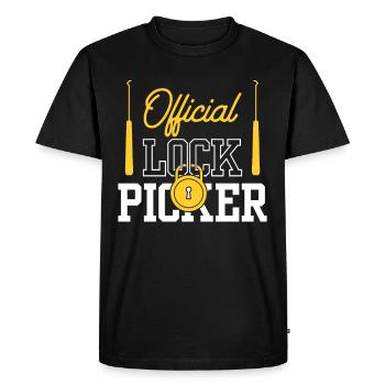 Official Lock Cracker Lock Picker Lock - Men's Premium Organic T-Shirt - black - Front - Nico (187cm)