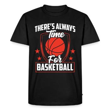 C’est toujours l’heure pour les joueurs de l’équipe de basketball - T-shirt Premium bio Homme - noir - Devant - Nico (187cm)