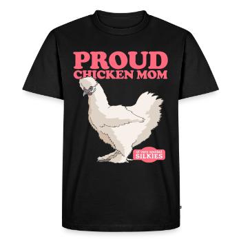 Poulet en soie maman poulet Silkie Silk poulets cadeau - T-shirt Premium bio Homme - noir - Devant - Nico (187cm)