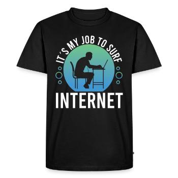 Software Developer My Job To Surf The Internet - Men's Premium Organic T-Shirt - black - Front - Nico (187cm)