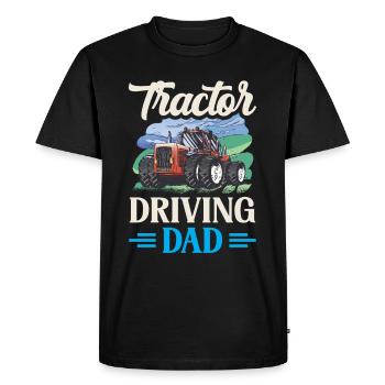 Tractor Driving Father Farm Farmer Farmer - Men's Premium Organic T-Shirt - black - Front - Nico (187cm)