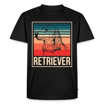Retriever Retrievers Sayings Pet Dog - Men's Premium Organic T-Shirt - black - Front - Nico (187cm)