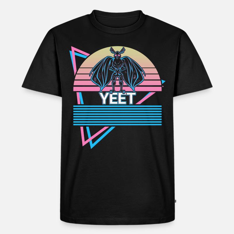 Mothman Krypto Kryptozoologie Retro - Männer Premium Bio T-Shirt - Schwarz