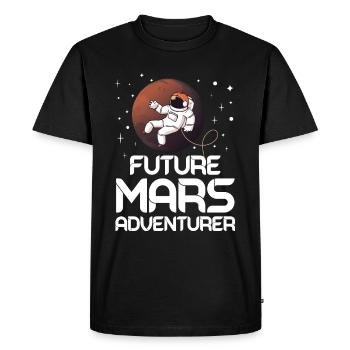 Future Mars Adventurer Astronaut Planet - Men's Premium Organic T-Shirt - black - Front - Nico (187cm)