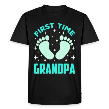 La première fois grand-père mignon première fois grands-parents - T-shirt Premium bio Homme - noir - Devant - Nico (187cm)