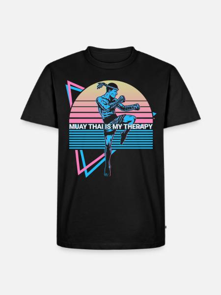 Muay Thai Kickboxing Retro - Men's Premium Organic T-Shirt - black