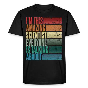 Scientifique Scientifique Cadeau Rétro - T-shirt Premium bio Homme - noir - Devant - Nico (187cm)