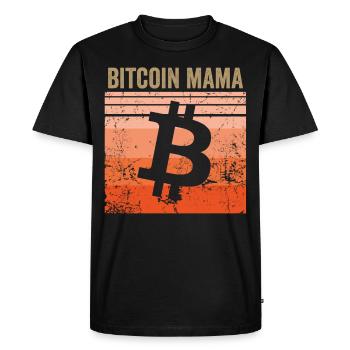 Bitcoin Mama - Men's Premium Organic T-Shirt - black - Front - Nico (187cm)